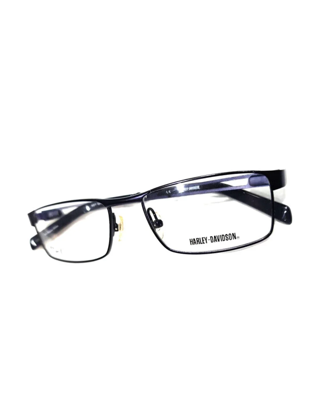 Harley Davidson HDT 101 Petite Teen Purple Skulls Rectangle Eyeglasses 49-16 130